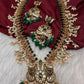 Mango Kempu Rice Pearls Matte Guttapusalu Long Necklace - Green