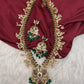 Mango Kempu Rice Pearls Matte Guttapusalu Long Necklace - Green