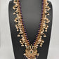 Mango Kempu Rice Pearls Matte Guttapusalu Long Necklace - Purple