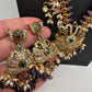 Mango Kempu Rice Pearls Matte Guttapusalu Long Necklace - Purple