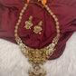 Goddess Lakshmi Matte Traditional Long Necklace