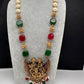 Antique Lord Vishnu Lakshmi and Garudda Beads Long Necklace