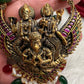 Antique Lord Vishnu Lakshmi and Garudda Beads Long Necklace