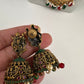Antique Lord Vishnu Lakshmi and Garudda Beads Long Necklace