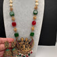 Antique Lord Vishnu Lakshmi and Garudda Beads Long Necklace