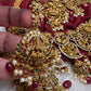 Matte Goddess Lakshmi Combo Long Necklace