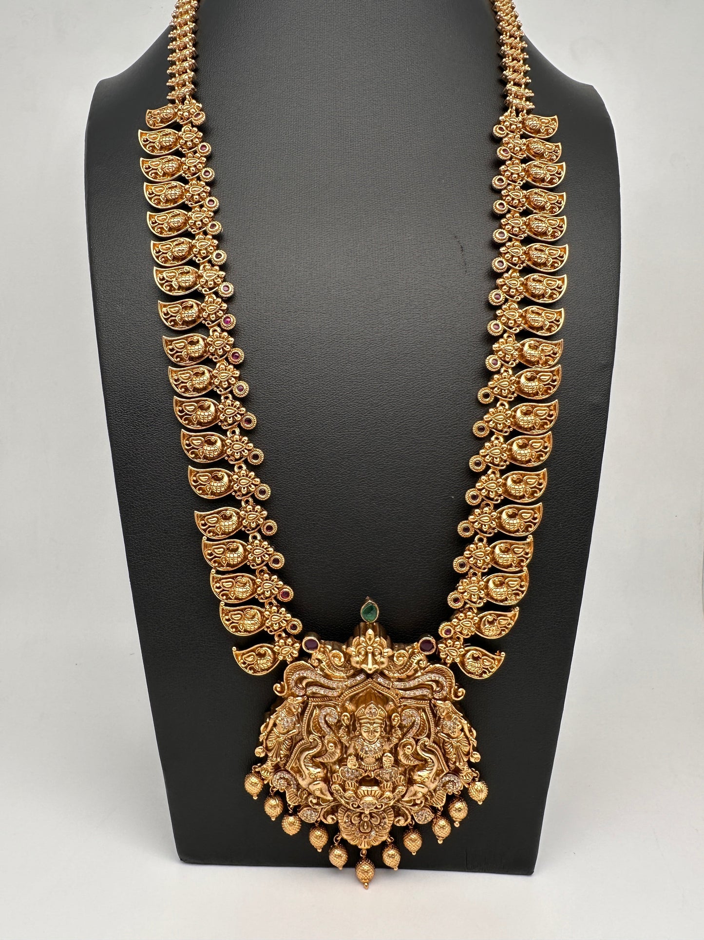 Matte Goddess Lakshmi Long Necklace