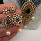 CZ Onyx Beads Long Necklace - Blue