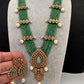CZ Onyx Beads Long Necklace - MintGreen