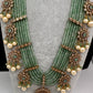 CZ Onyx Crystal Beads Long Color Stone Necklace - MintGreen