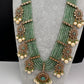 CZ Onyx Crystal Beads Long Color Stone Necklace - MintGreen
