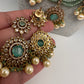 CZ Onyx Crystal Beads Long Color Stone Necklace - MintGreen