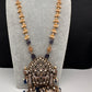 AD Moissnaite Elephant Peacock Beads Long Color Stone Necklace - Blue