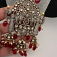 AD Moissnaite Elephant Peacock Beads Long Color Stone Necklace - Red