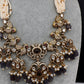 Kundan Peacock Pearls Beads Color Stone Necklace - Purple