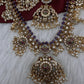 CZ Peacock Purple Rice Pearls Long Guttapusalu Necklace