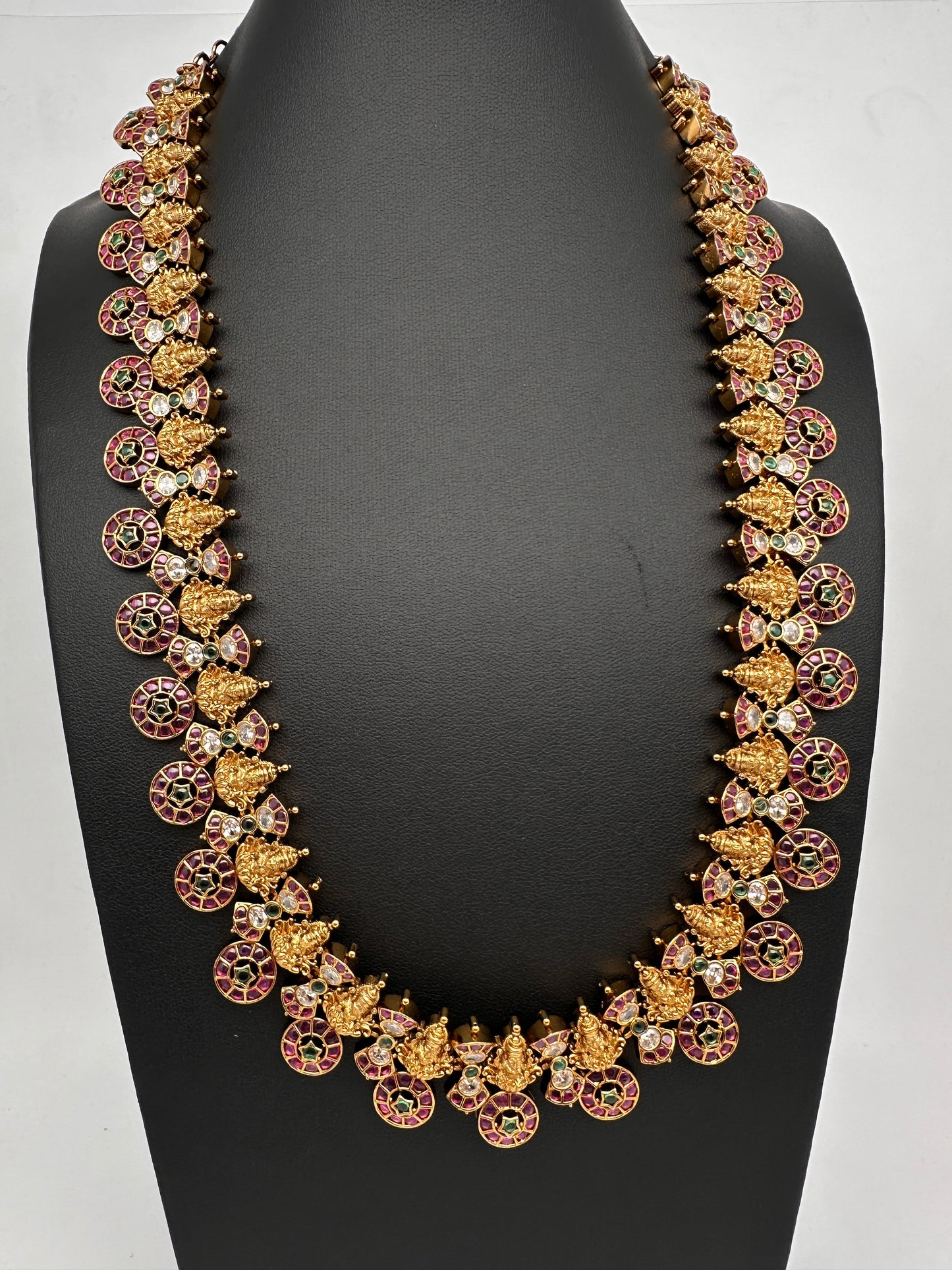 Kempu Bottu Mala with Detachable Pendent Long Necklace