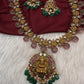 Kempu Bottu Mala with Detachable Pendent Long Necklace