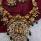 Radha Krishna Peacock Matte Nakshi Long Necklace
