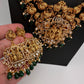 Radha Krishna Peacock Matte Nakshi Long Necklace