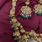 Radha Krishna Peacock Matte Nakshi Long Necklace