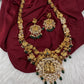 Radha Krishna Peacock Matte Nakshi Long Necklace