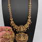 Goddess Lakshmi Peacock Matte Kemp Long Necklace