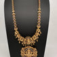 Goddess Lakshmi Peacock Matte Kemp Long Necklace