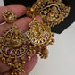 Goddess Lakshmi Peacock Matte Kemp Long Necklace