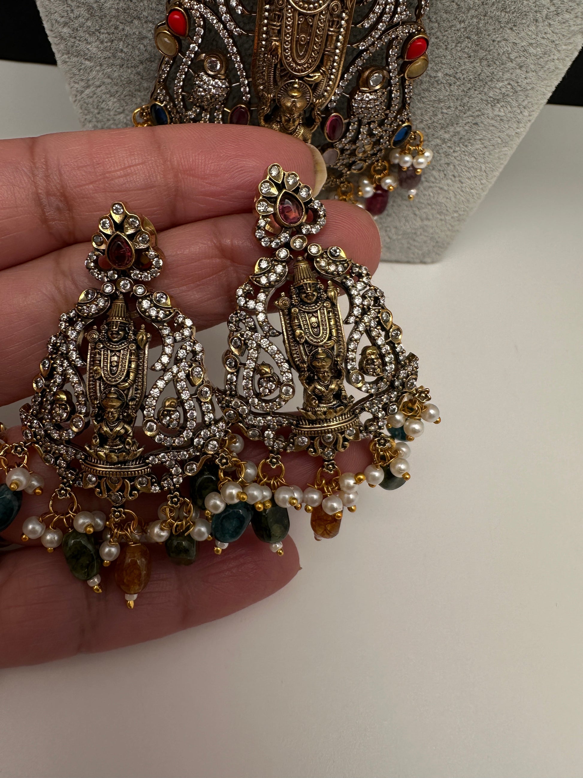 Lord BalajiBeads Long Color Stone Necklace - Multi