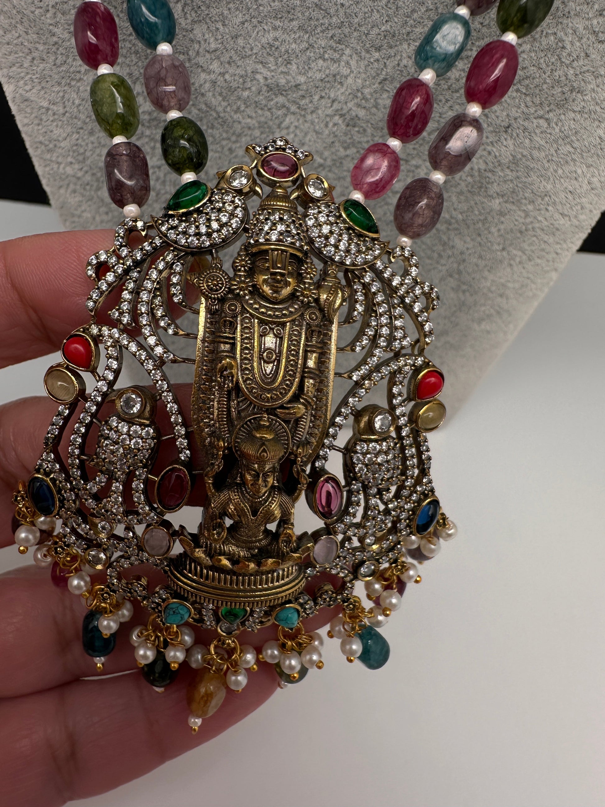 Lord BalajiBeads Long Color Stone Necklace - Multi