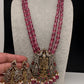 Lord BalajiBeads Long Color Stone Necklace - Red