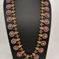 Red Green Stones Matte Goddess Lakshmi Traditional Necklace