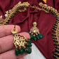Red Green Kempu Matte Traditional Guttapusalu Necklace