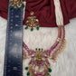 Goddess lakshmi Kemp Pearls Long Matte Necklace