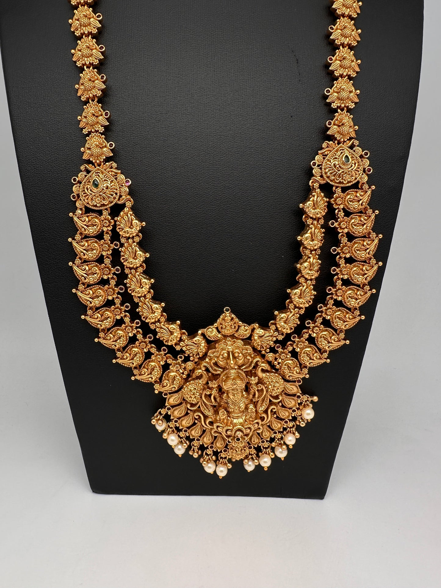 Goddess lakshmi Matte Nakshi Layer Long Matte Necklace