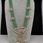 CZ Beads Long Color Stone Peacock Necklace - MintGreen