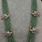 CZ Beads Long Color Stone Peacock Necklace - MintGreen