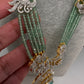 CZ Beads Long Color Stone Peacock Necklace - MintGreen
