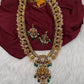 Jalebi Kemp Long Haram Goddess Lakhsmi Traditonal Necklace