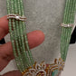 CZ Beads Long Color Stone Peacock Necklace - MintGreen