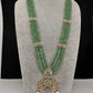CZ Beads Long Color Stone Peacock Necklace - MintGreen