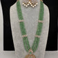 CZ Beads Long Color Stone Peacock Necklace - MintGreen