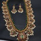 Rice Pearls Kempu Long Guttapusalu Necklace