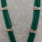 CZ Nano Stones Beads Long Color  Necklace - Green
