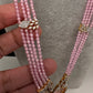 CZ Nano Stones Beads Long Color  Necklace - Pink