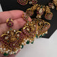 Goddess Lakhsmi Kempu Long Mango Mala Necklace