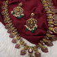 Goddess Lakhsmi Kempu Long Mango Mala Necklace