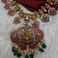 Goddess Lakhsmi Kempu Long Mango Mala Necklace