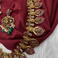 Goddess Lakhsmi Kempu Long Mango Mala Necklace